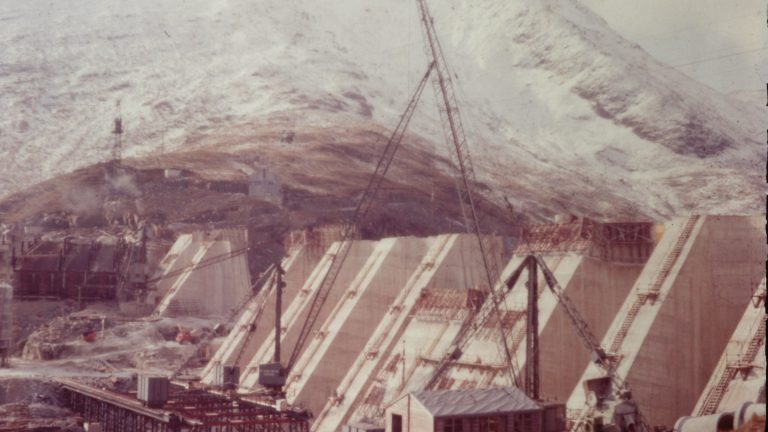 Building the dam at Cruachan in the 1960s