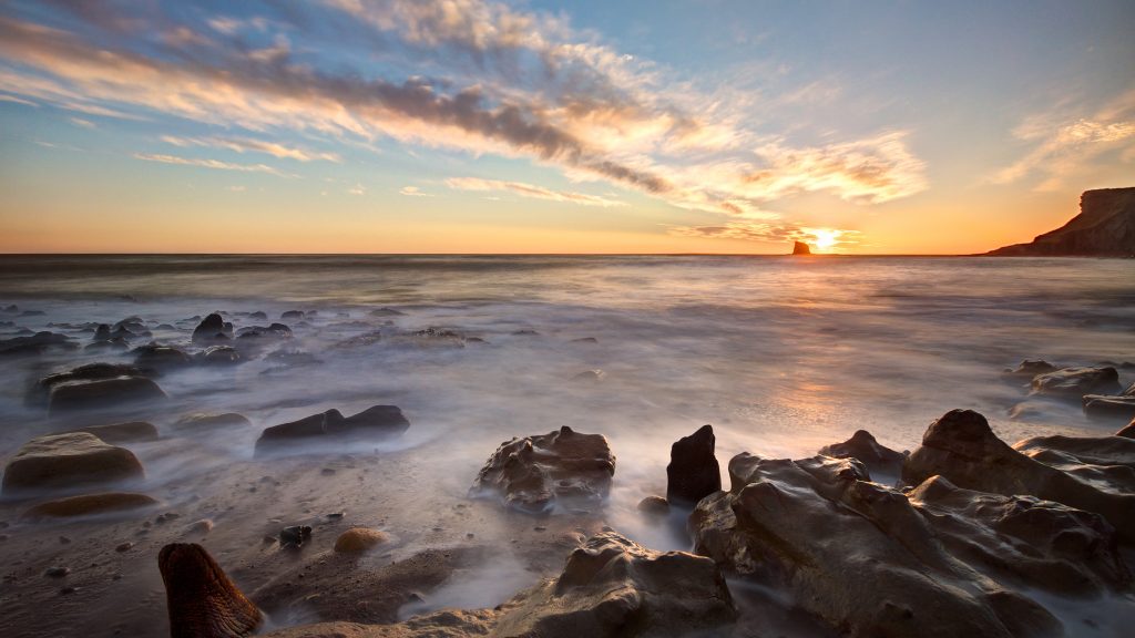 Sunrise over Saltwick Bay, Whitby, North Yorkshire