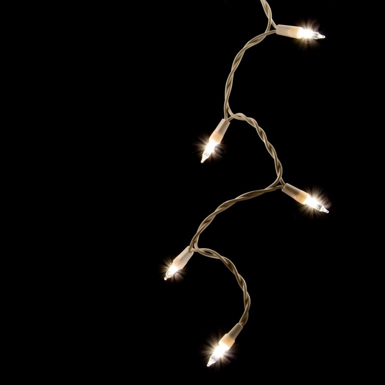 A single strand of Icicle Christmas Lights.