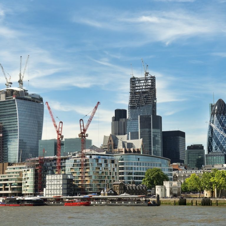 London Skyline with cranes