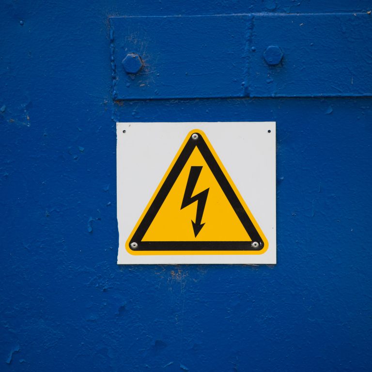 Electricity high voltage sign