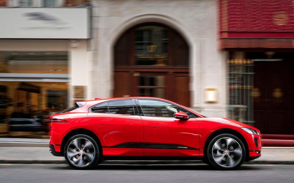 Jaguar i Pace electric automobile in London UK