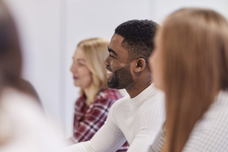 Opus Energy employees holding meeting in Northampton, 2019