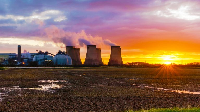Early morning sunrise at Drax Power Station