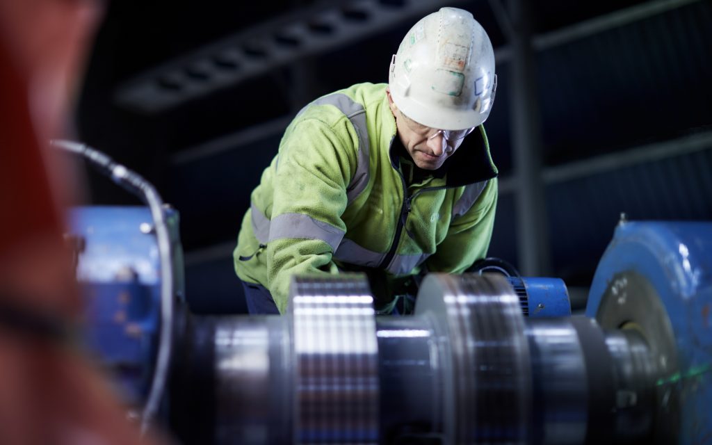 Engineer conducting maintenance at Drax Power Station