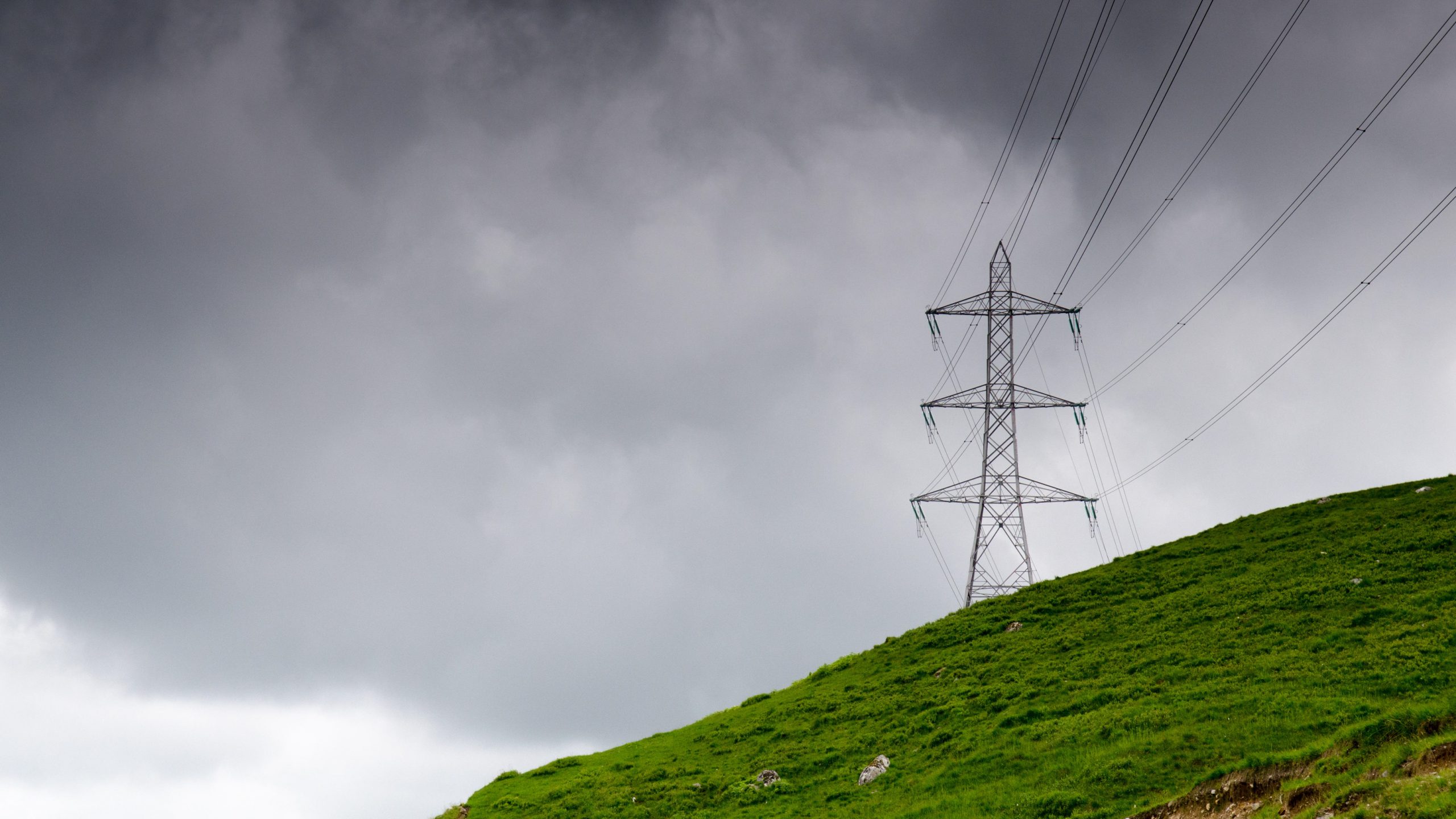 Electricity pylon above Cruachan Power Station, Scotland