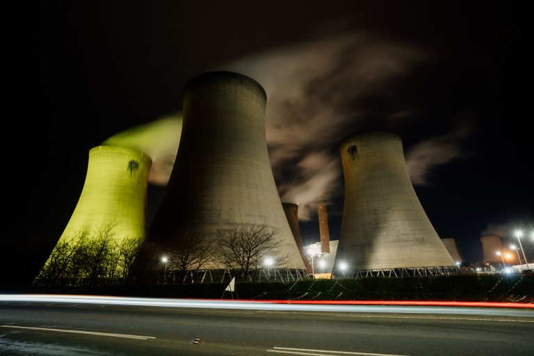 Drax cooling tower shines bright on National Day of Reflection for COVID anniversary