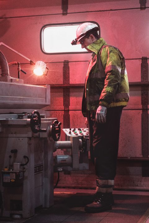 Engineer in the workshop at Drax Power Station