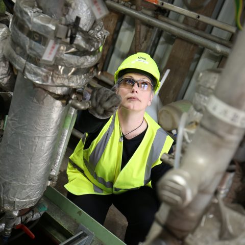 Inside MHI pilot carbon capture plant, Drax Power Station