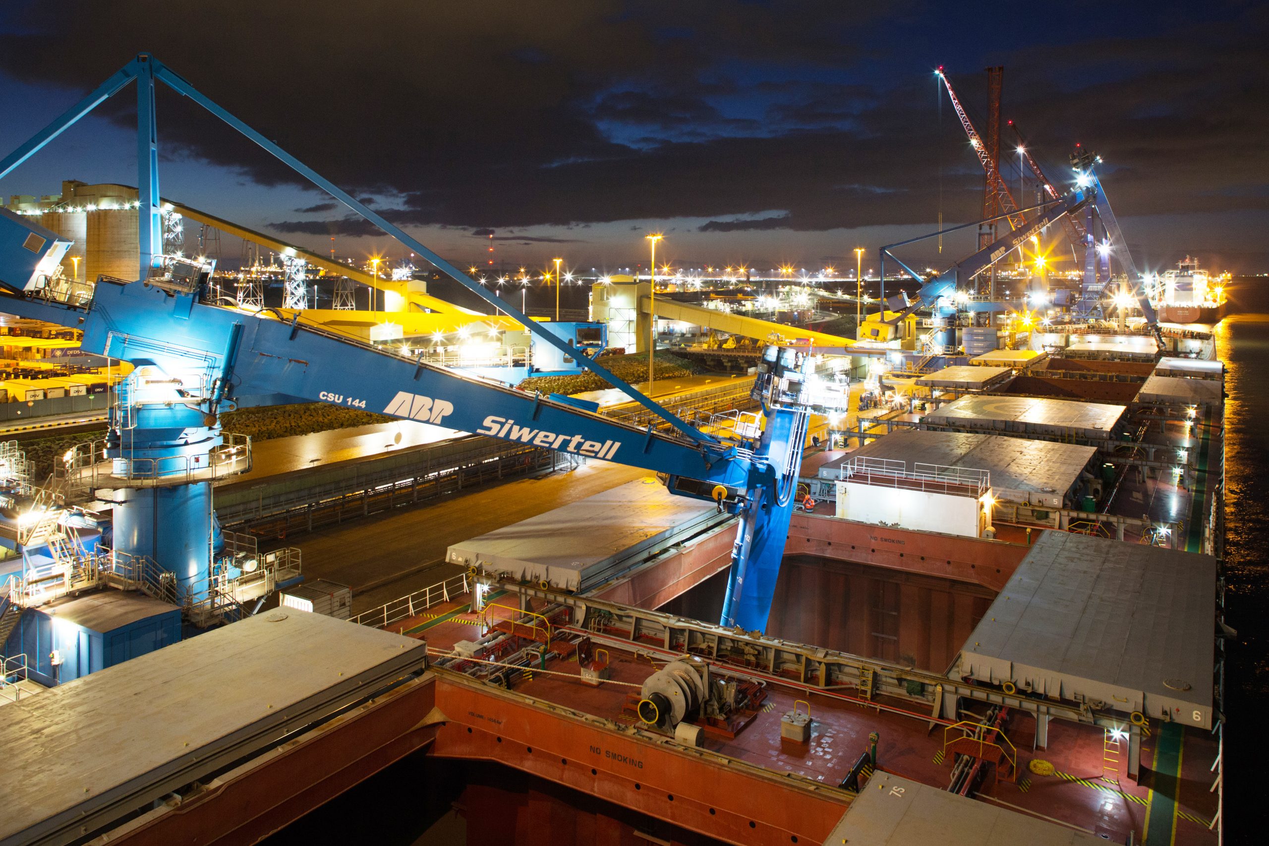 Immingham Port at night