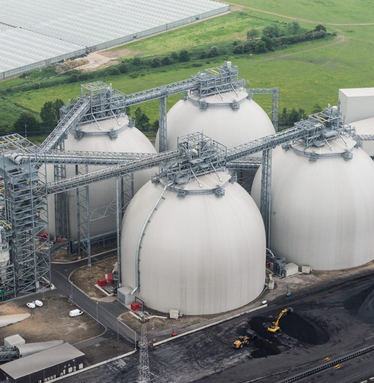 Drax biomass storage domes