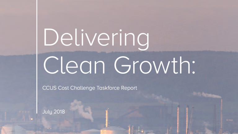 UK government's Clean Growth report - CCUS Action Plan [2018]