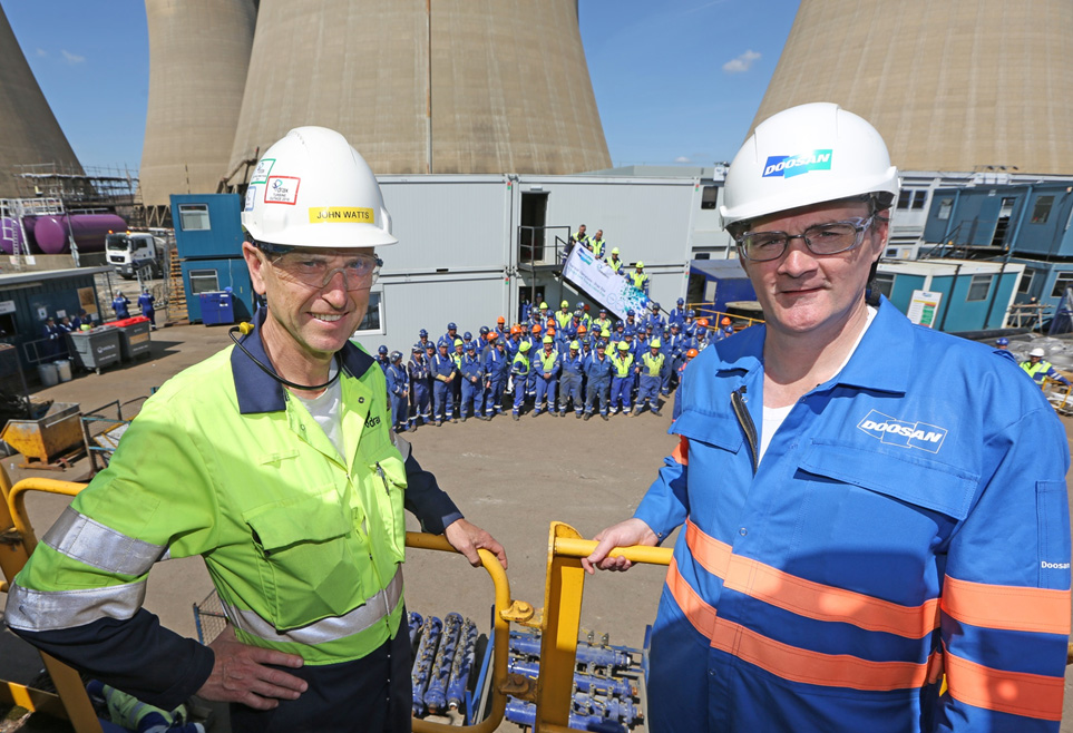 Drax / Doosan Babcock safety team at Drax Power Station