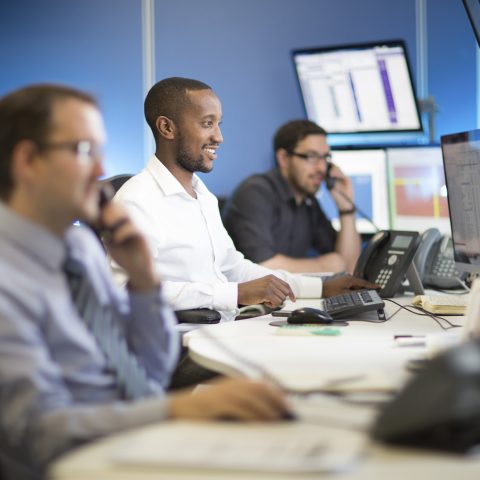 Trading desk at Haven Power, Ipswich