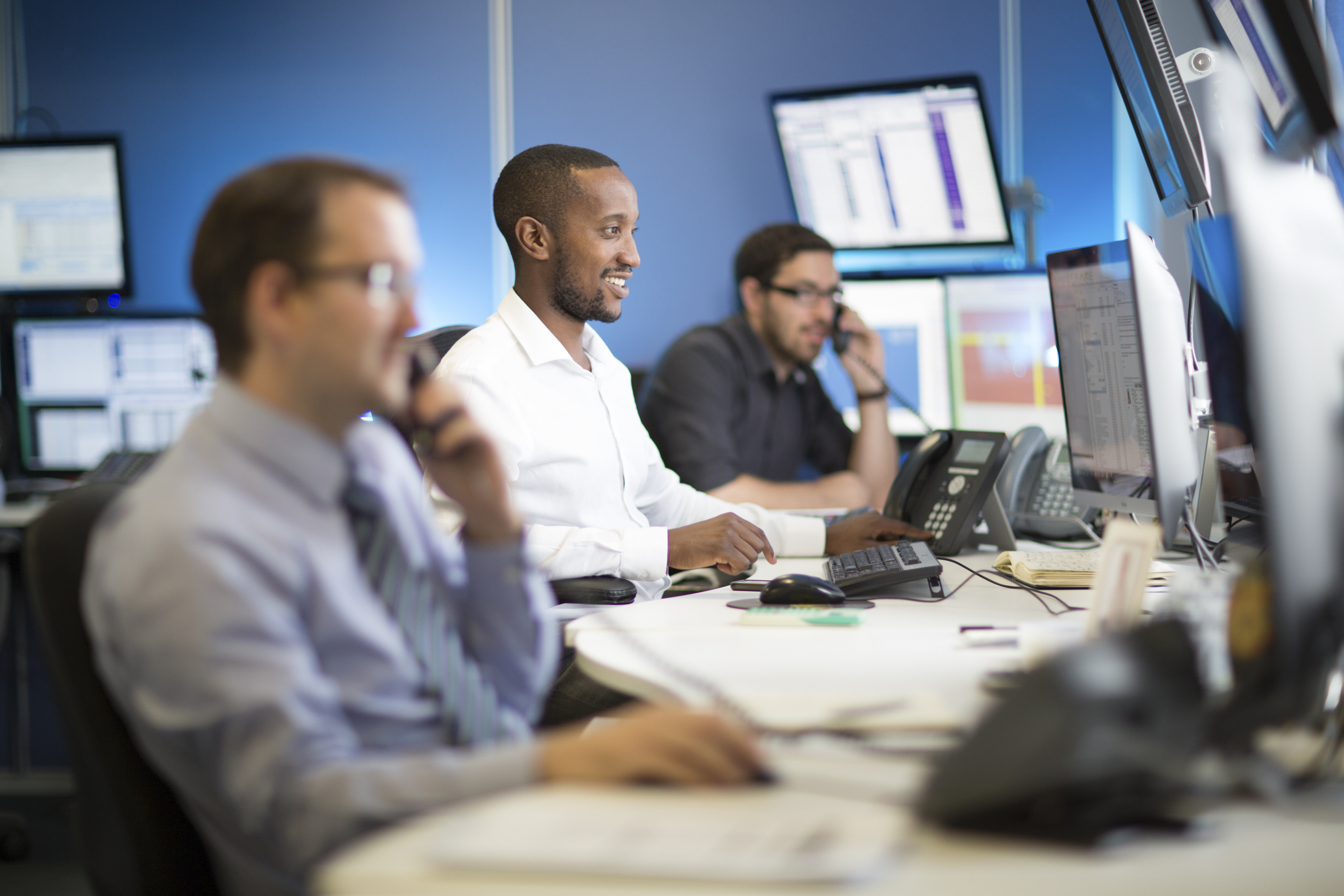 Trading desk at Haven Power, Ipswich