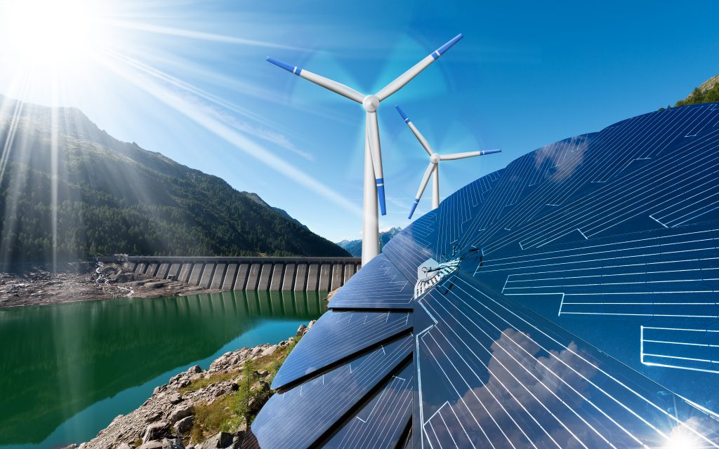 Hydro, wind and solar energy