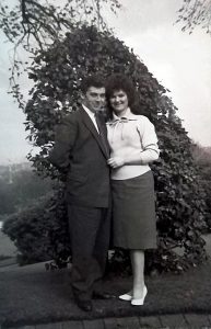 Edward Gallagher with Barbara at Queen’s Park in Glasgow, 1961