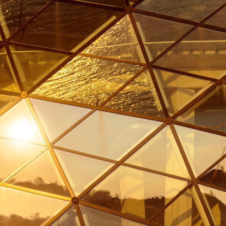 Abstract picture of a modern building closeup