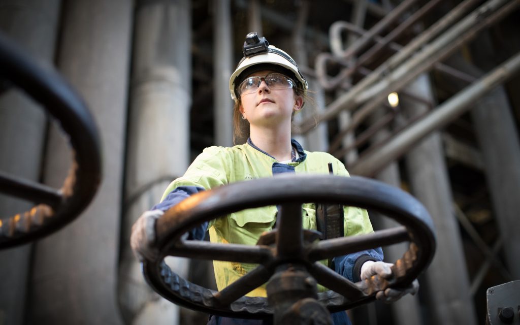Female engineer at Drax Power Station