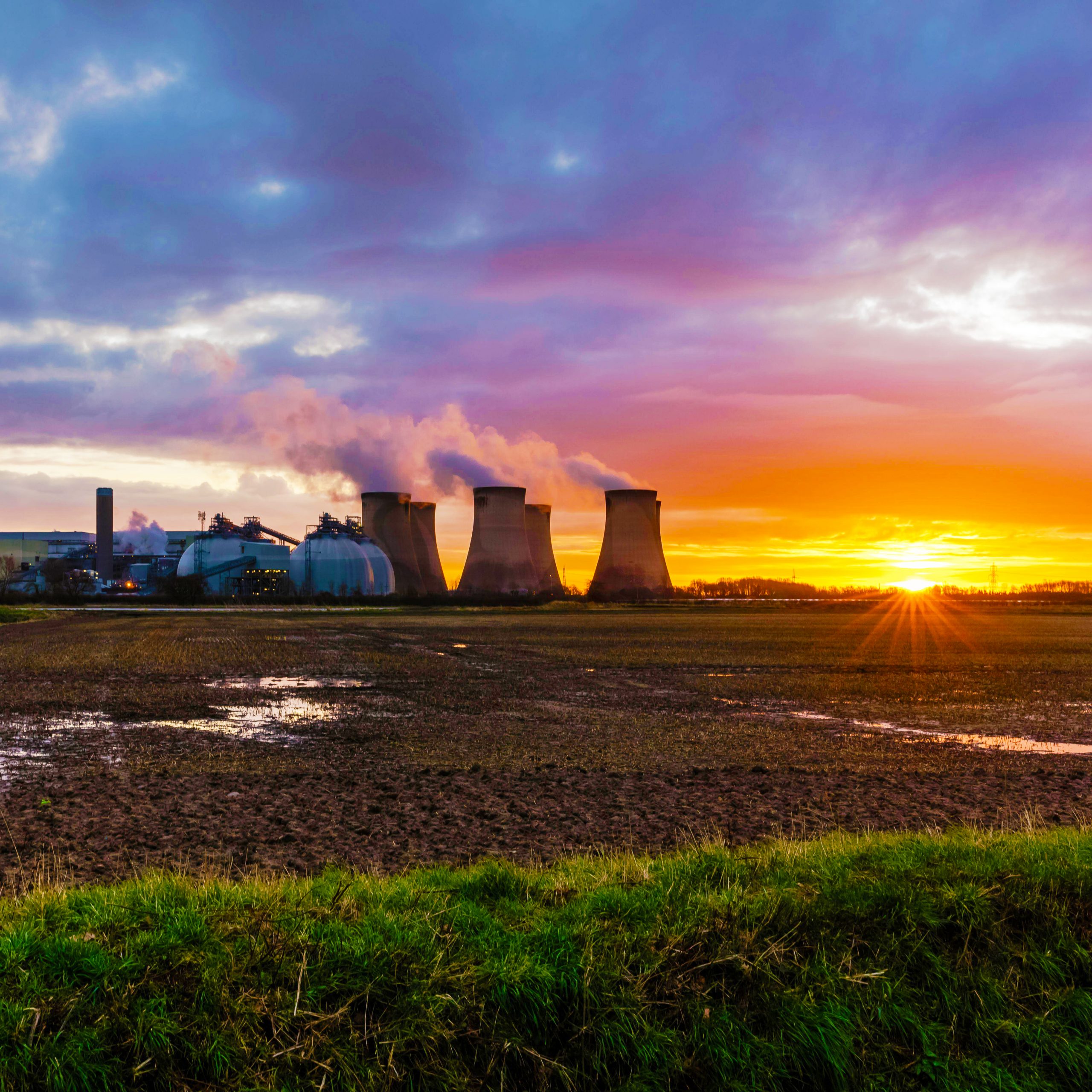 Early morning sunrise at Drax Power Station