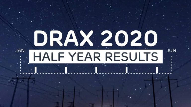 Drax half year results for six months ended 30 June 2020