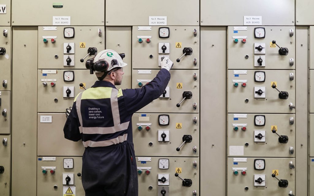 Employees working inside power station Where: Cruachan, Scotland