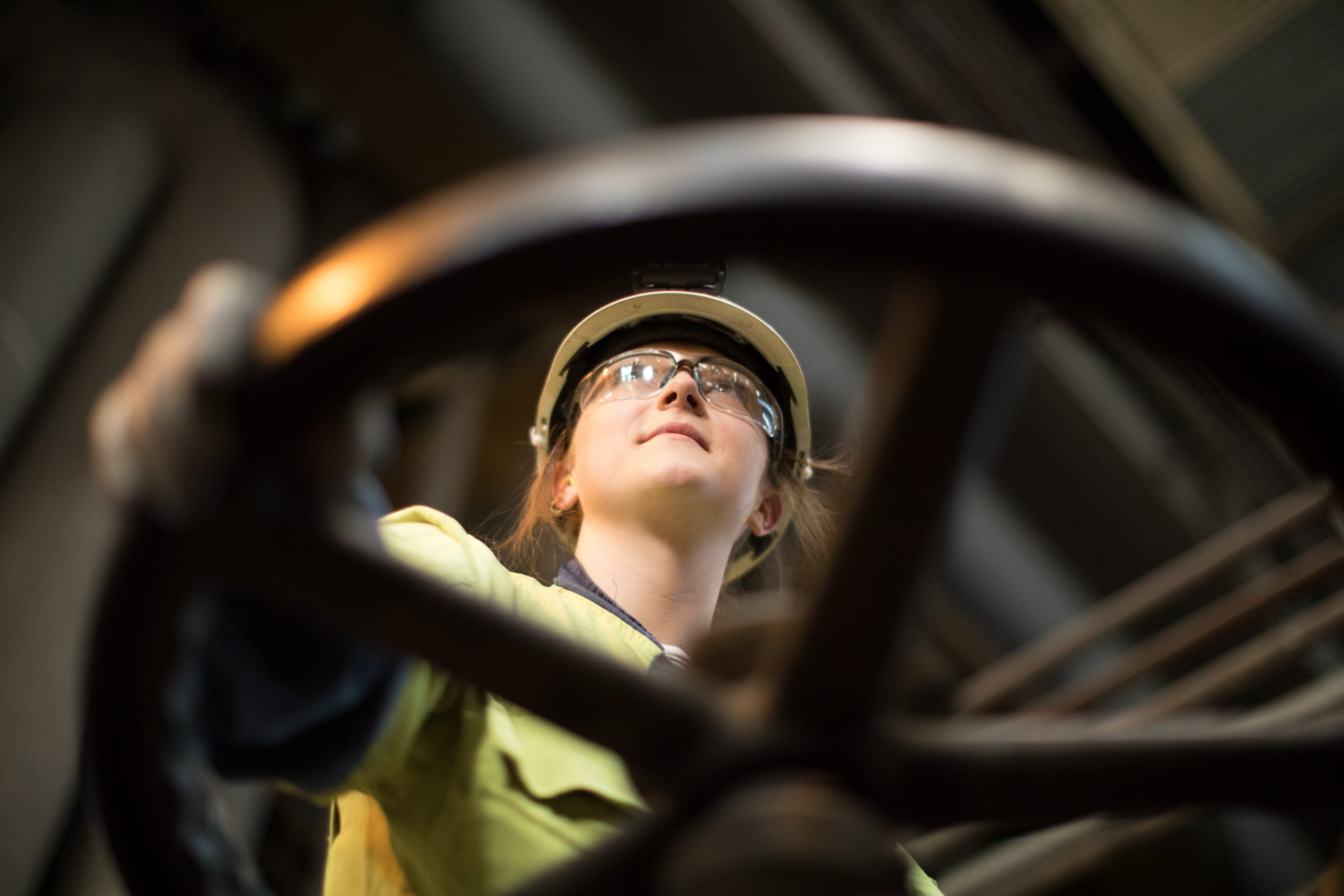 Engineer working inside Drax Power Station