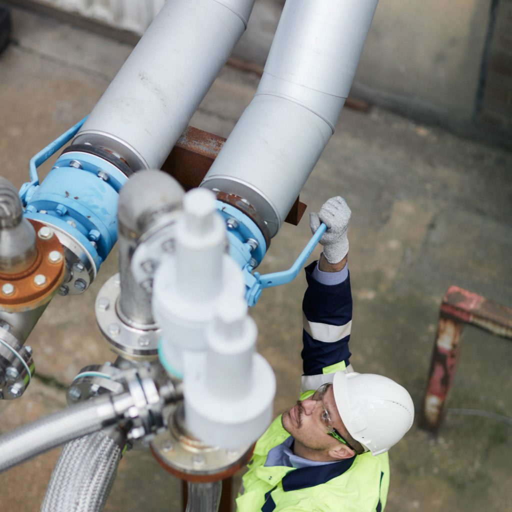 Engineer at BECCS pilot project within Drax Power Station