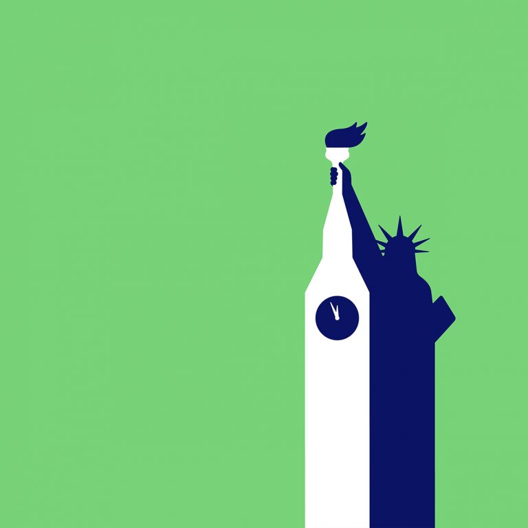 Global leadership illustration