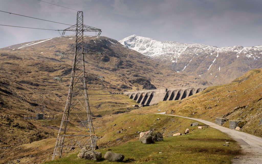 View of Power Station and electricity pylon Where: Cruachan