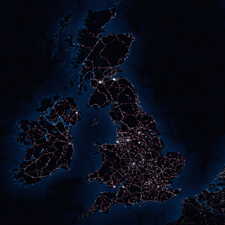 Animated map of the UK