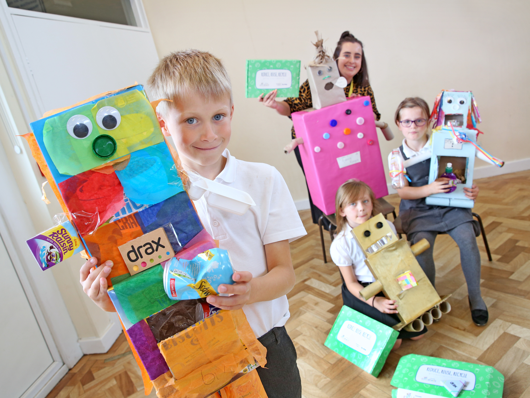 Children with robots